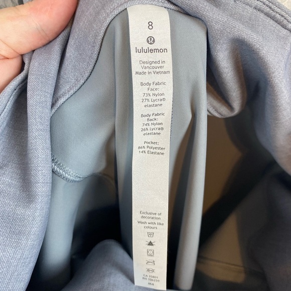 Lululemon Here to There High-Rise 7/8 Pant in Crosshatch Texture Magnet Grey 8. - Picture 9 of 15